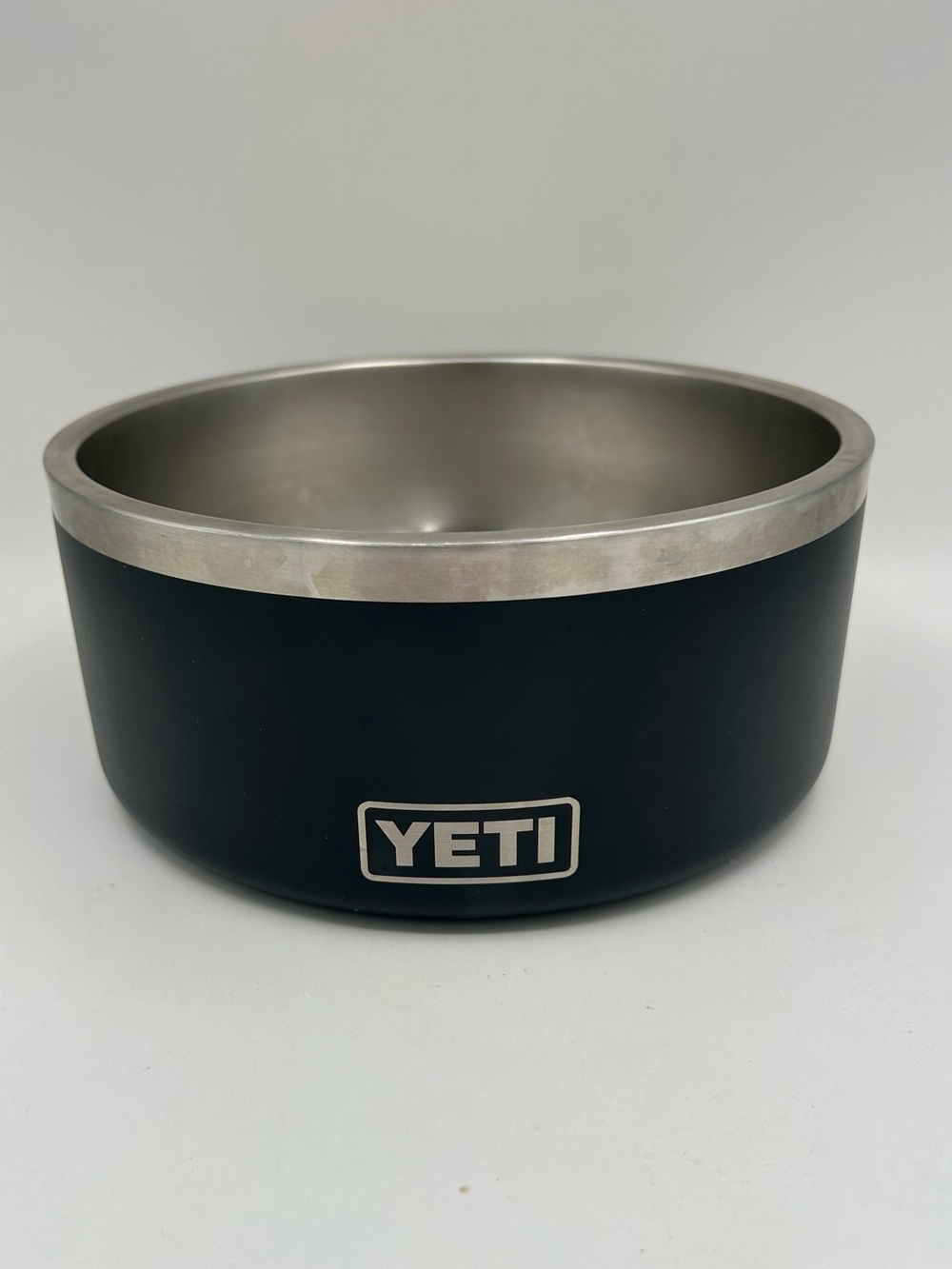 YETI Boomer Stainless Steel 64 oz Dog Bowl, Non-Slip Base, Black/Silver, 1 Bowl